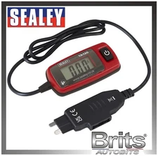 Sealey Automotive Current Tester for Standard Blade Fuses 20A Range, LCD Display