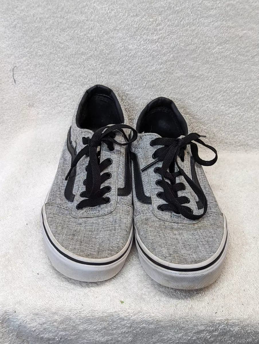 Mens grey and black best sale vans
