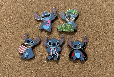 ディズニーワールド ピンバッジセット（5個）Disney World Pins 2024 Disney's Stitch Holidays Hidden Disney Pin Set ~ Full