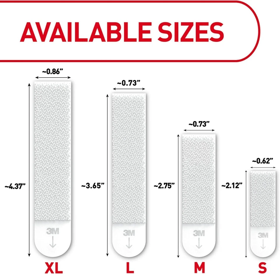 Подвесные полоски для картин 20 фунтов XL — 16 пар, настенные крючки без повреждений - Изображение 2 из 4