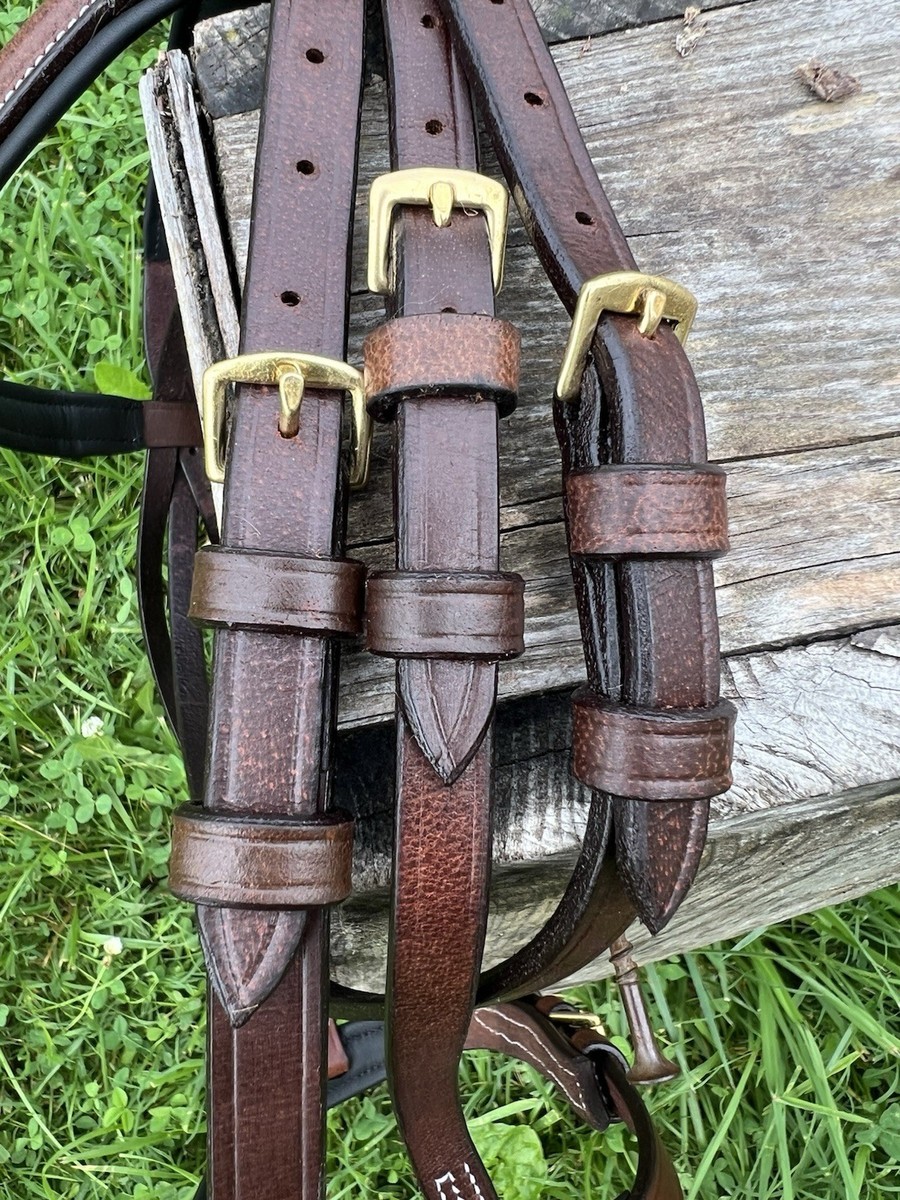 Exion Bridle de chasse traditionnelle avec rênes lacées | Bride