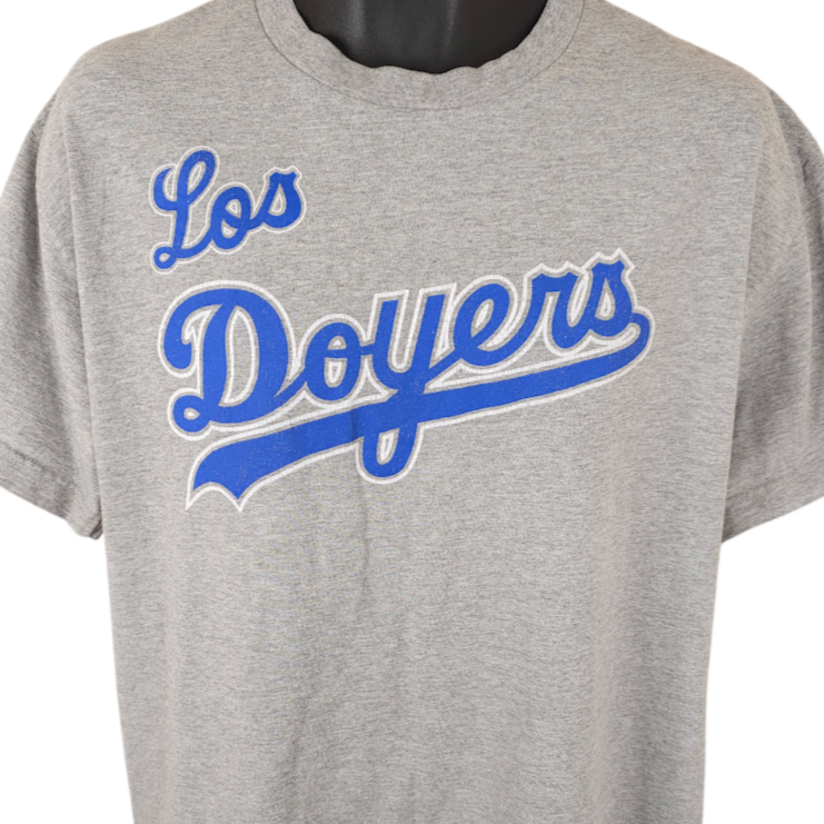 Los Angeles Dodgers T Shirt Mens Size Large Gray Los Doyers LA MLB
