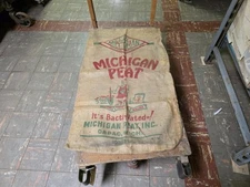 Nice Vintage Michigan Peat Inc. Capac Mich. Burlap Sack