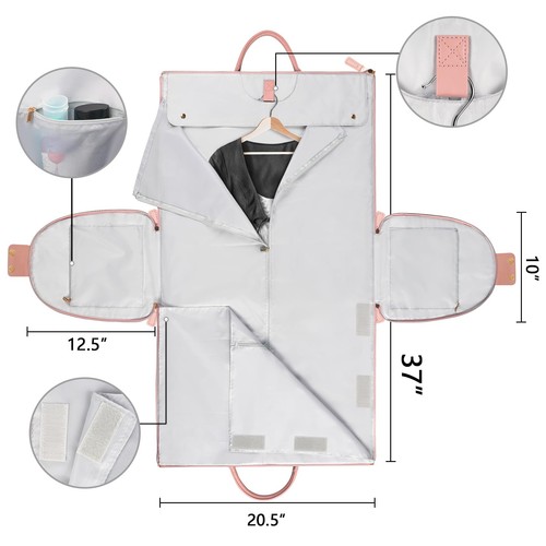 Garment Duffle Bags for Travel, Convertible Carry On Garment Bag for Women, L... - Picture 4 of 9
