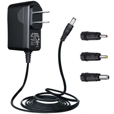 UL Listed 12V 1A 10ft Power Supply Adapter with 3 Tips, 12V 1000mA 12W AC Ada...