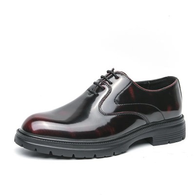 Men's Wedding Dress Shoes Lace-Up Breathable Anti-Slip Lightweight Rubber Sole