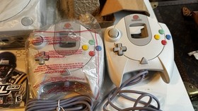 Sega Dreamcast White System Console Opened Box With Sealed Games Tested Rare