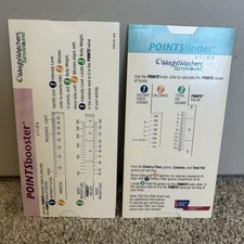 RARE SET Weight Watchers TA Points Finder Booster Slide Slider Calculator
