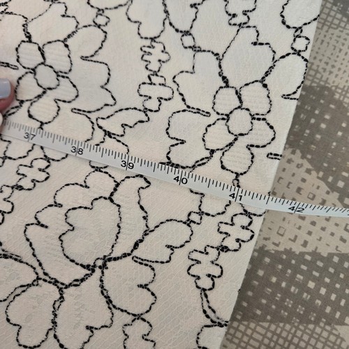 Kate Spade New York Rena Kleid Größe 8 ärmellos schwarz weiß Blumen Spitze Midi - Bild 6 von 17