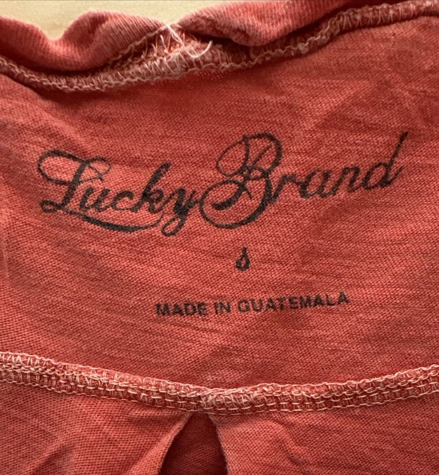 Lucky Brand Tank Top Womens S Red Round Neck Sleeveless Ganesha Deity Graphic - Image 2 of 4