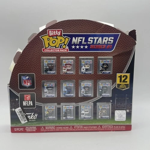 NEW BOX DAMAGE : Funko Pop! NFL Stars Collector Pack Bitty POP! Series 1 - 12 pc