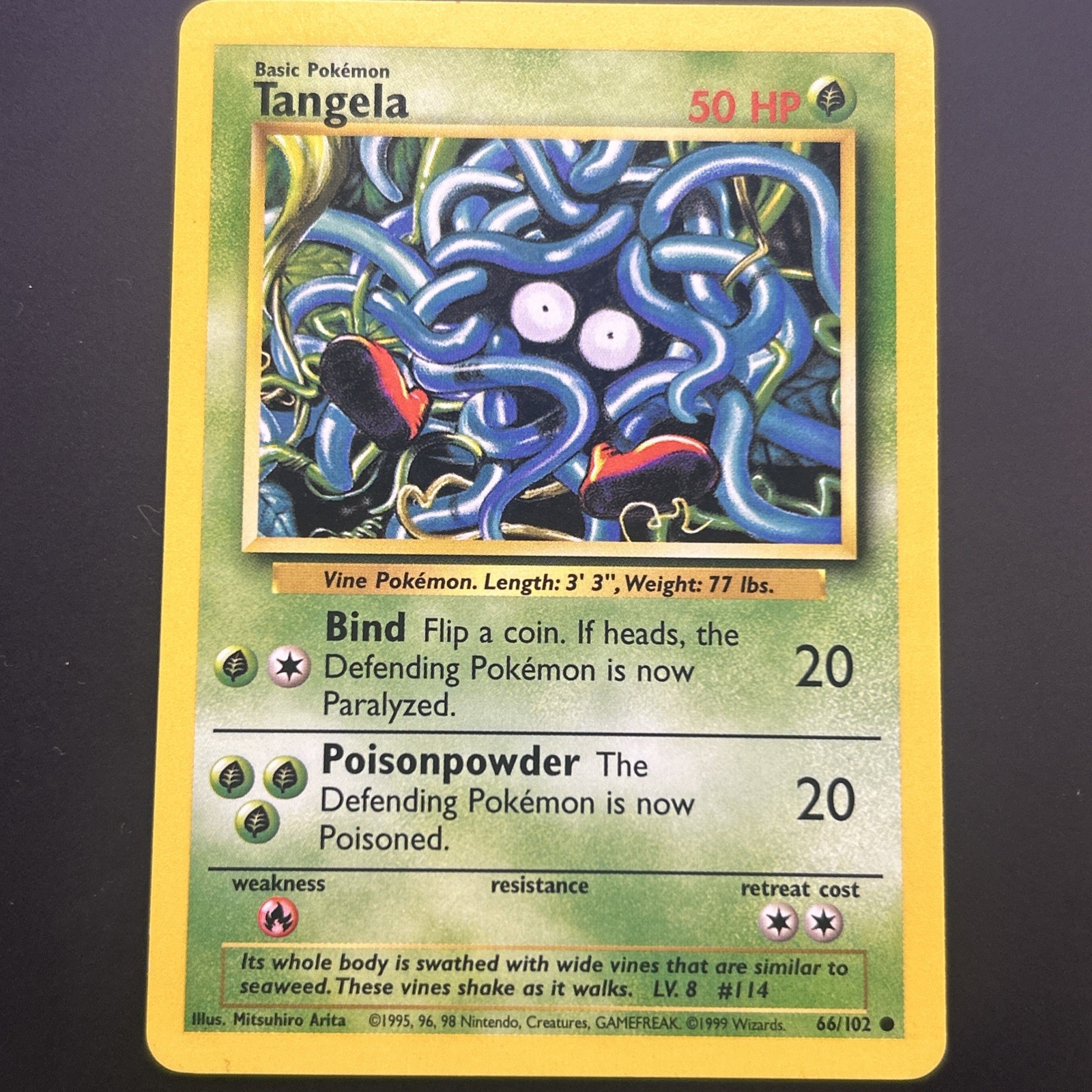 TANGELA - 96/130 - Base Set 2 - Pokemon Card - LP