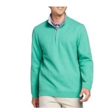 Fleece Pullover Walter Hagen 11 Majors Men’s Small Aqua Green 1/4 Zip Pique
