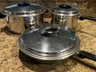 Vintage Flint Ware Ekco Stainless Steel Cookware 6 piece Set
