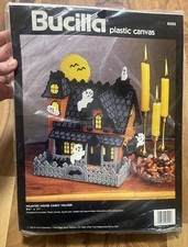 Bucilla Haunted House Candy Holder Kit 6095 Plastic Canvas Halloween 1992 New