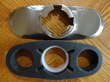 Delta Lahara Bathroom Faucet Escutcheon Plate & Undercover Deck Plate Stainless