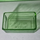 Vintage Depression Uranium Green Glass Butter Dish Cover Only Small Rim Chip A15