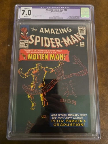 Amazing Spider-Man #28 CGC 7.0 1965 0165392001 1st app. Molten Man Restored