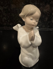 Lladro Angel Praying Kneeling Porcelain Figurine 4538 Spain Vintage Retired 5.5"