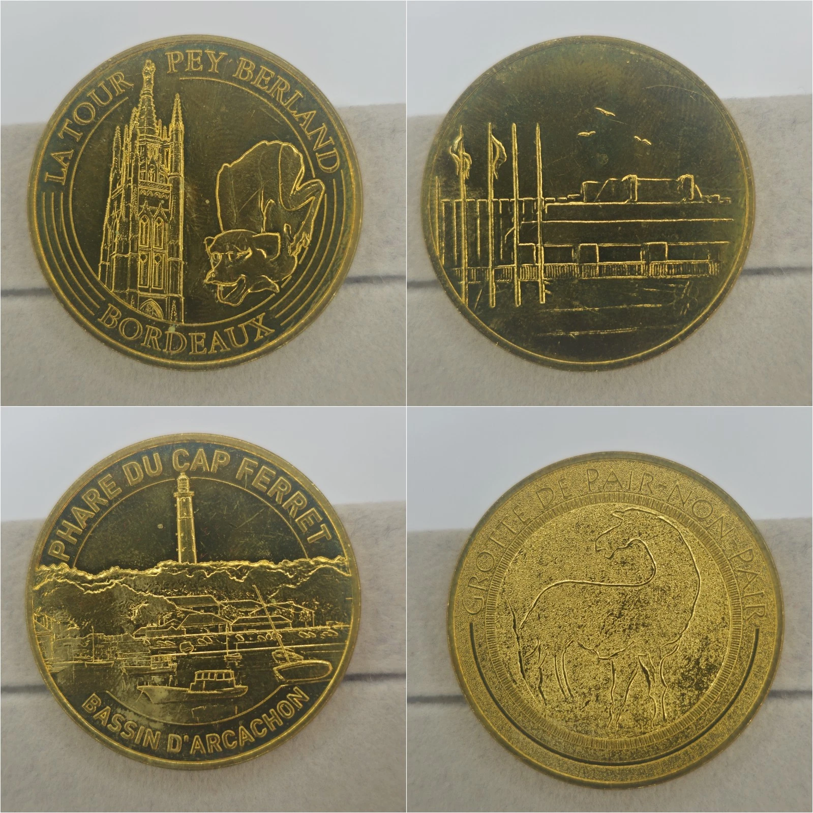 Gironde 33 - Lot Jetons Touristiques Médailles Souvenirs Monnaie de Paris