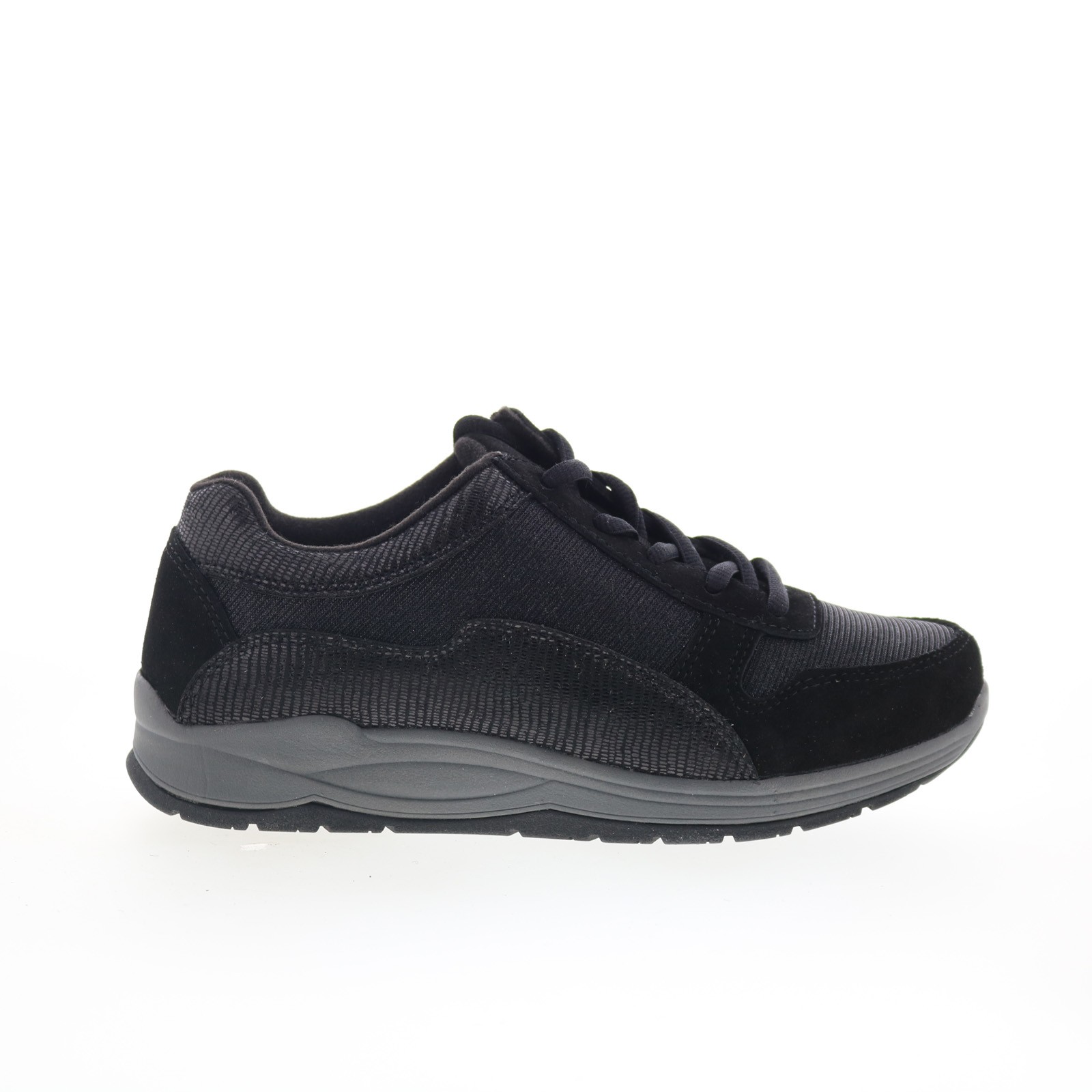 Drew Tuscany 10555-19 Mens Black Extra Wide Suede Lifestyle Sneakers Shoes