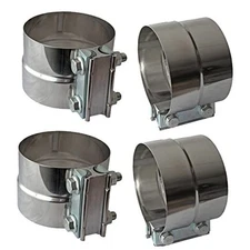 4 Inch Lap Joint Exhaust Pipe Muffler Clamp Band - 4IN 4PCS Lap Joint Clamps