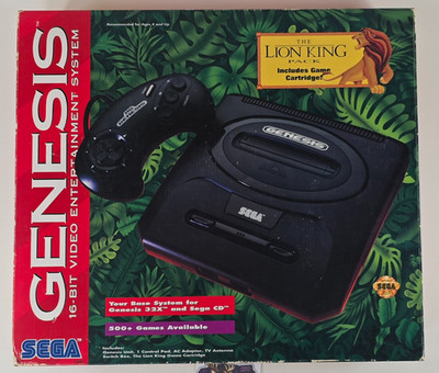 Sega Genesis Model 2 System [Lion King Bundle], Cib, Tested/Working Read Desc.