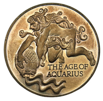The Age Of Aquarius Love Joy & Peace Medaille
