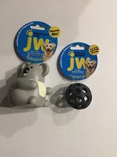 JW Pet Toys - Set Of 2 - Hol-ee Bowler & Squeaksters Koala