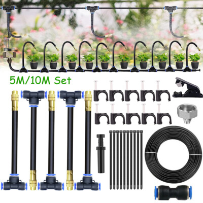 Garten Bewässerungssystem Sprühdüse Kupfer 360° Sprinkler Düse Sprayer 5M 10M DE