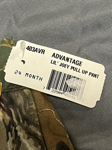 Boys Camoflauge Hunting Style Pants 24 Months Realtree Advantge Toddler USA Made - Picture 4 of 6