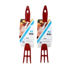 Hutzler Reinforced Nylon Waffle Cooking Fork , 2 Pack - Red