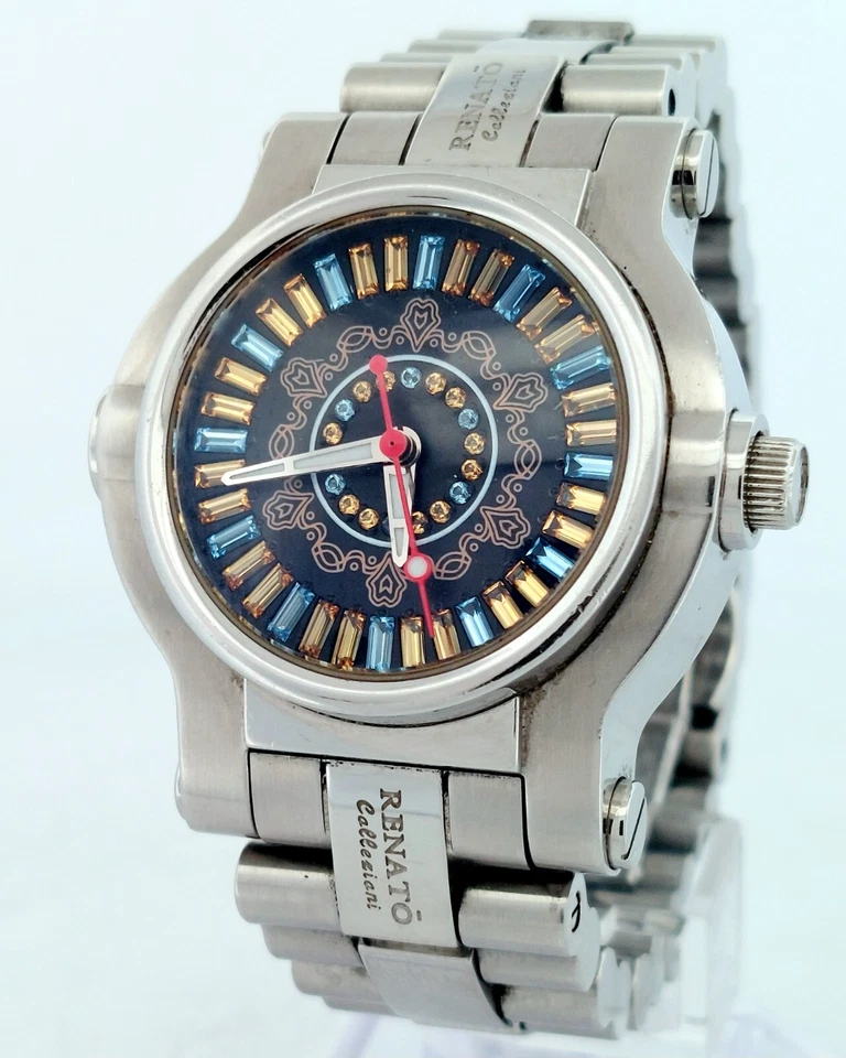 Reloj limitado Renato Collezioni Pure Beauty 1,85 quilates topacio austriaco acero inoxidable 36 mm Foto 2 de 4