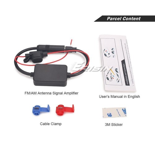 Autoradio Anti-Interferenze Amplificata Radio Antenna Din Amplificatore Segnale Antenna - Foto 8 di 9