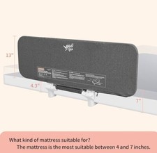 Vava Soo Portable Folding Bed Rail for Baby with Carry Bag, 59inch, Gray