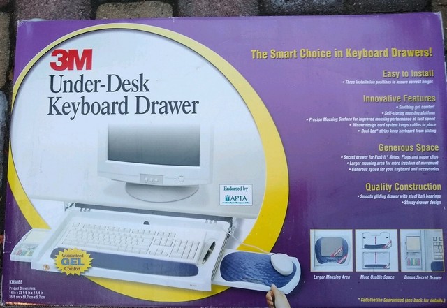 3m Under Desk Keyboard Drawer Kd50be For Sale Online