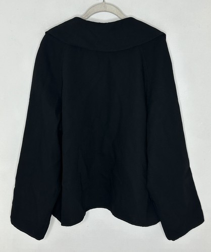 Saks Fifth Avenue Collection Italy 100% Wool Black Open Women’s Blazer One Size - Picture 5 of 6