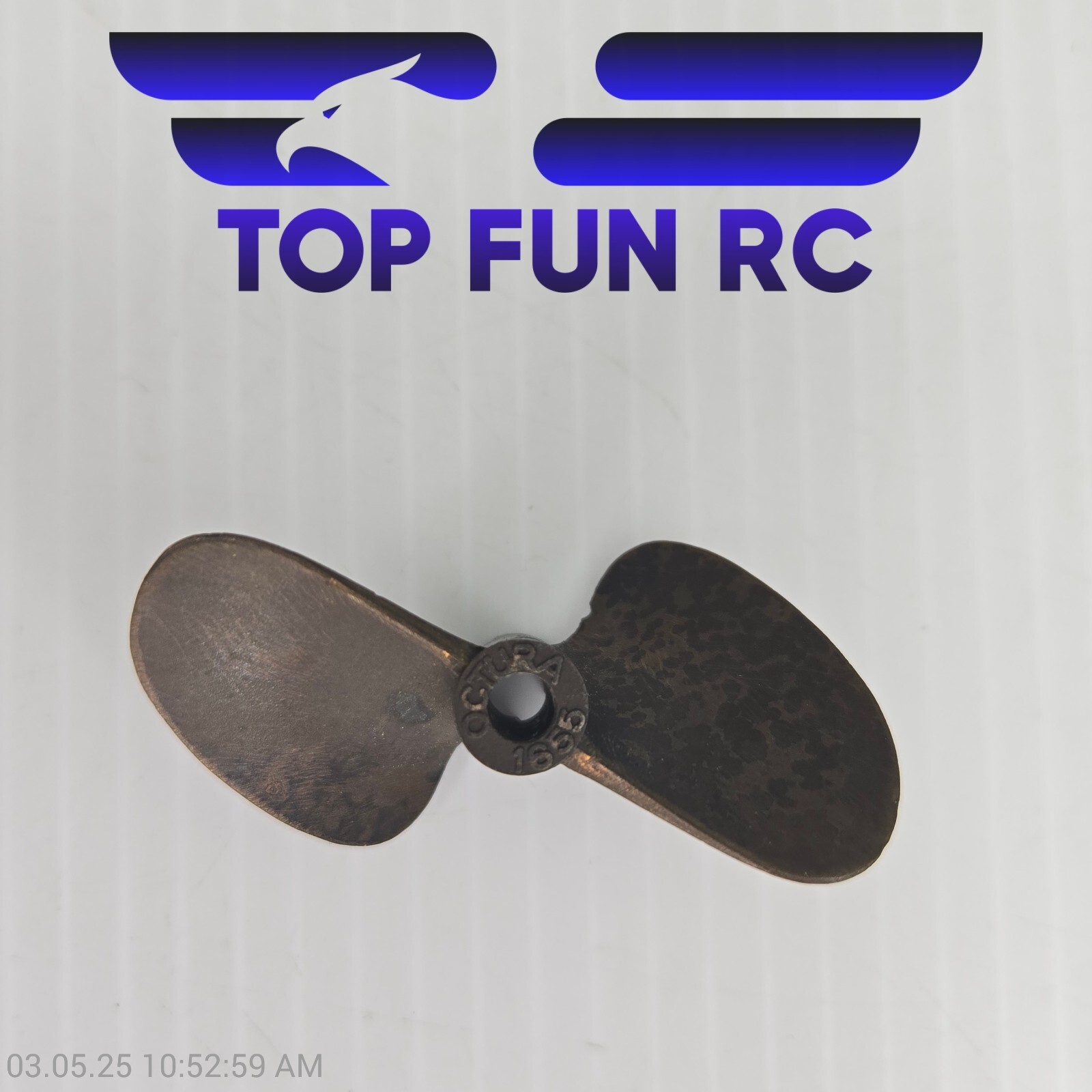 Octura Octura #1655 Model Marine Racing Propellor 3/16 Shaft, Beryllium Copper ...