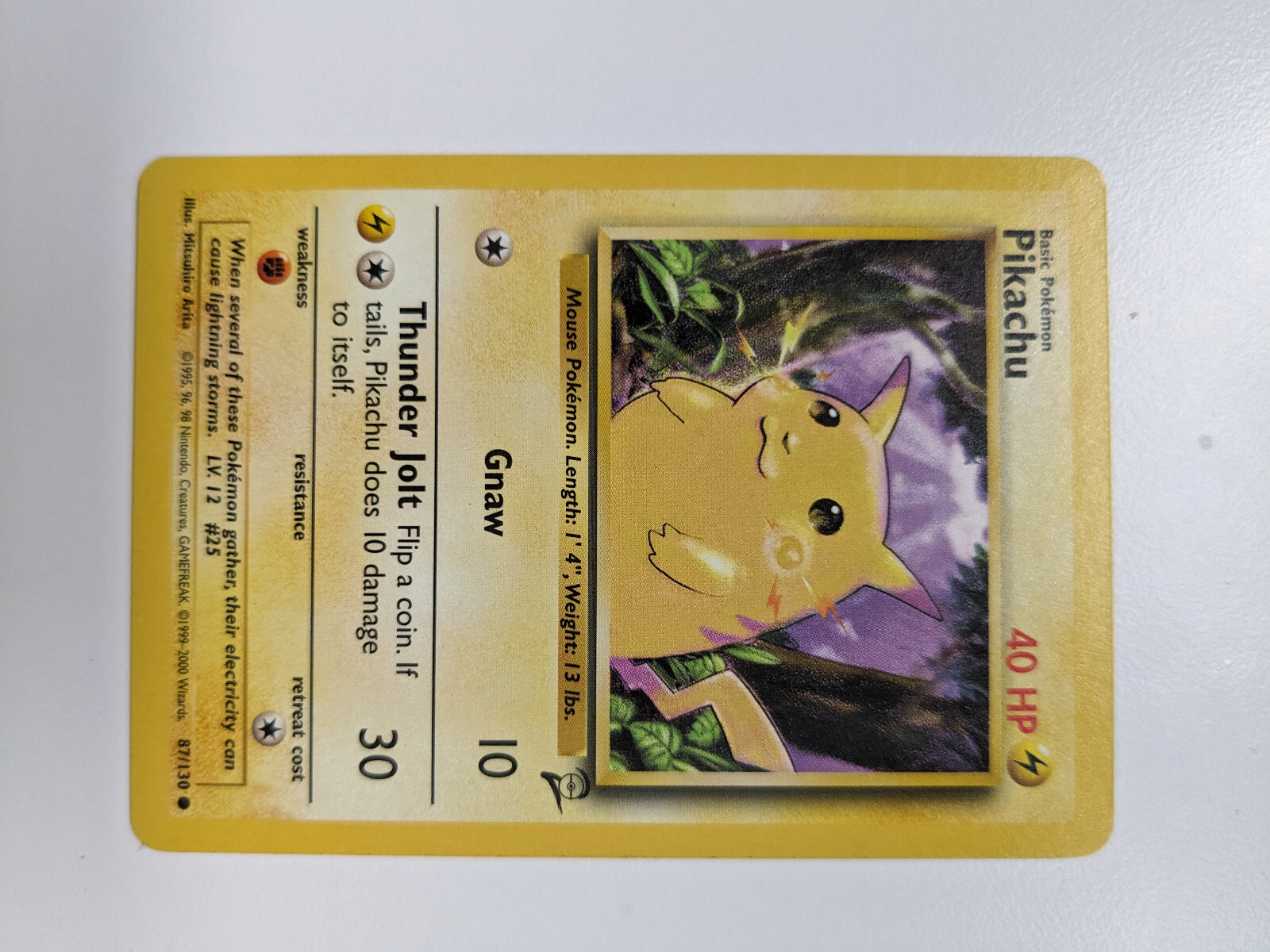 Pikachu - 87/130 Base Set 2 Pokemon - NM