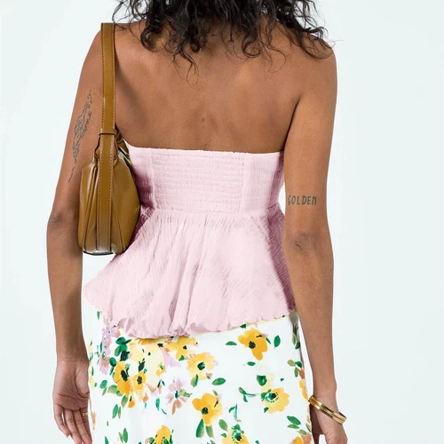 Top de tubo para mujer de verano sin hombros sin tirantes elegante bandeau Top Off - Imagen 20 de 42