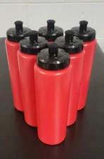 (6) Sports Squeeze Water Bottle 32oz 