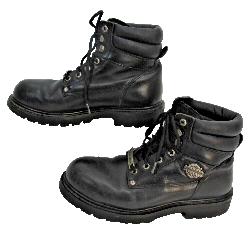 Harley Davidson Leather Steel Toe Boots Shoes Men display picture 2