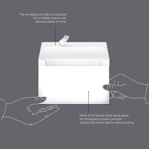 A9 Blank Invitation Envelopes with Peel and Seal Closure, 5-3/4 x 8-3/4 Inches - Picture 7 of 10