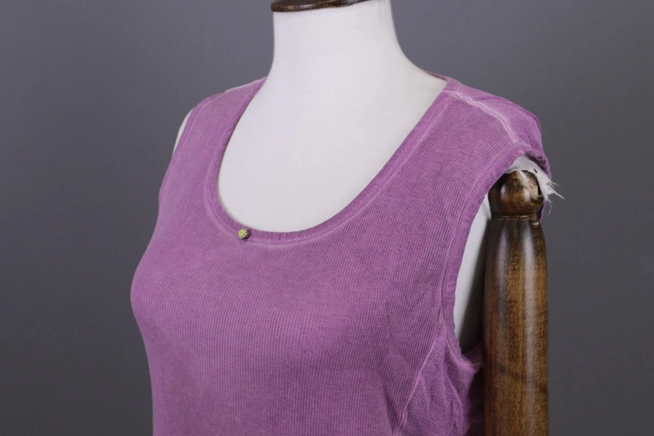 BOTTEGA VENETA Abito al ginocchio a tunica affumicata Bottega viola taglia M