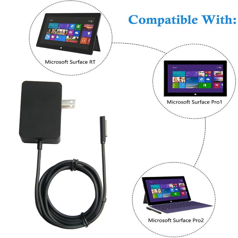  For Microsoft Surface RT / Pro 1/2 24W 12V 2A Adapter Charger 1512 1513 1516 US - Image 3 of 4