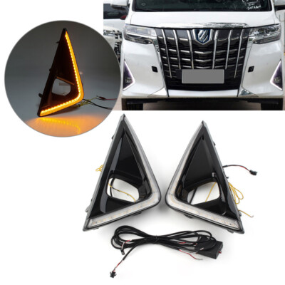Tagfahrlicht DRL mit gelbem Blinklicht für Toyota Alphard 2018-2019