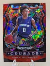 2020 Prizm Draft Picks Jaden McDaniels Crusade Red Cracked Ice card #91 RC