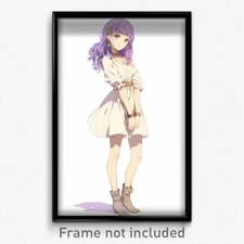 Anime Art Poster - Woman Feeling Worthy Wearing Royal Pointy Footwear (Print)