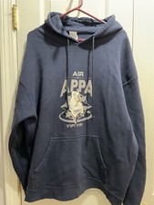 Appa Air Avatar Hooded Pullover Sweatshirt, Blue, Pocket, Men's 2XL
