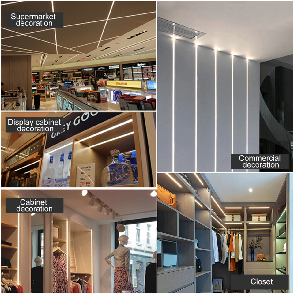 10M LED Profil Aluprofil Alu Leiste Schiene Profile f LED-Streifen Eloxiert - Bild 4 von 4